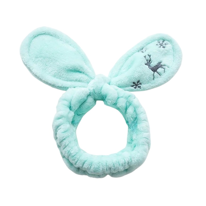 Winter Headband Fleece - Doux rétro noël wapiti flocon de