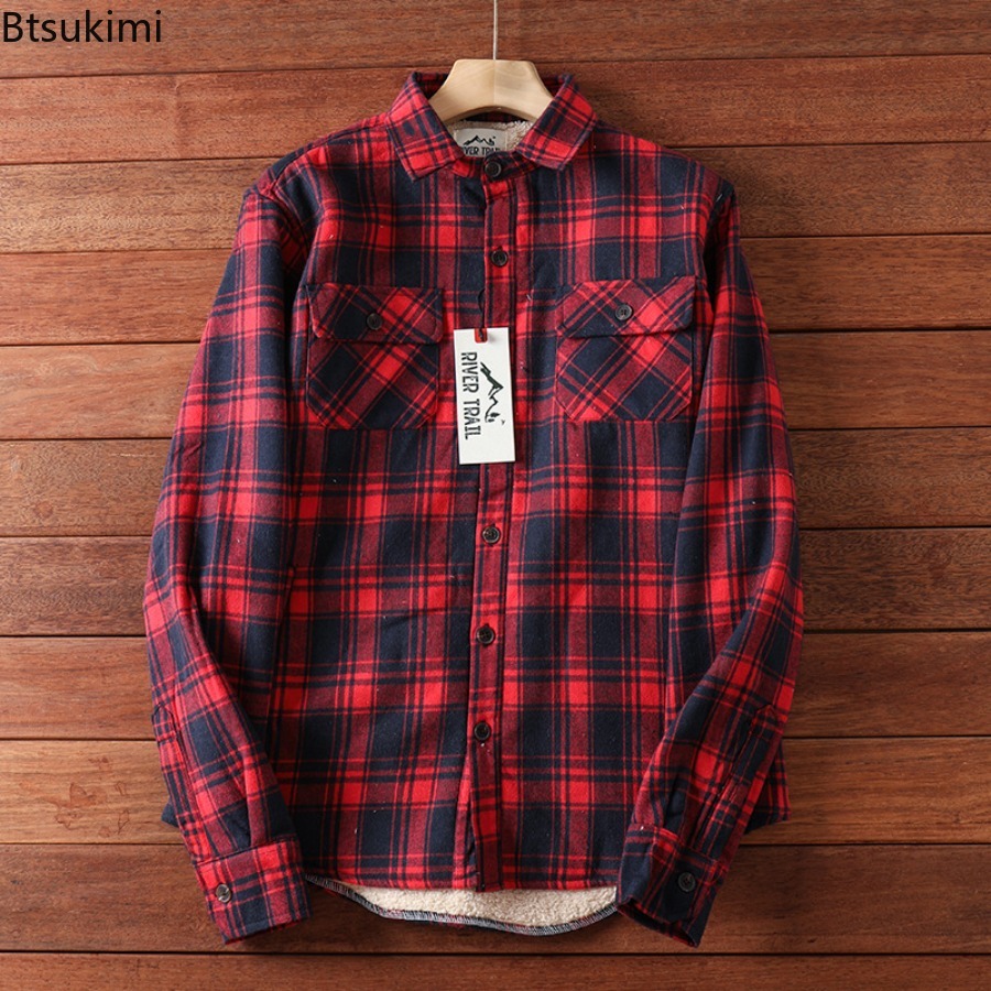 Flannel Shirt Lined - Veste d'hiver en polaire à carreaux