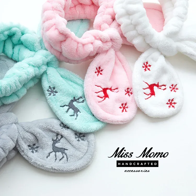Doux rétro noël wapiti flocon  - Winter Headband Fleece avis et prix