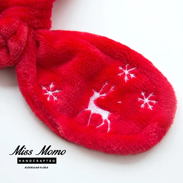 Doux rétro noël wapiti flocon  - Winter Headband Fleece avis et prix