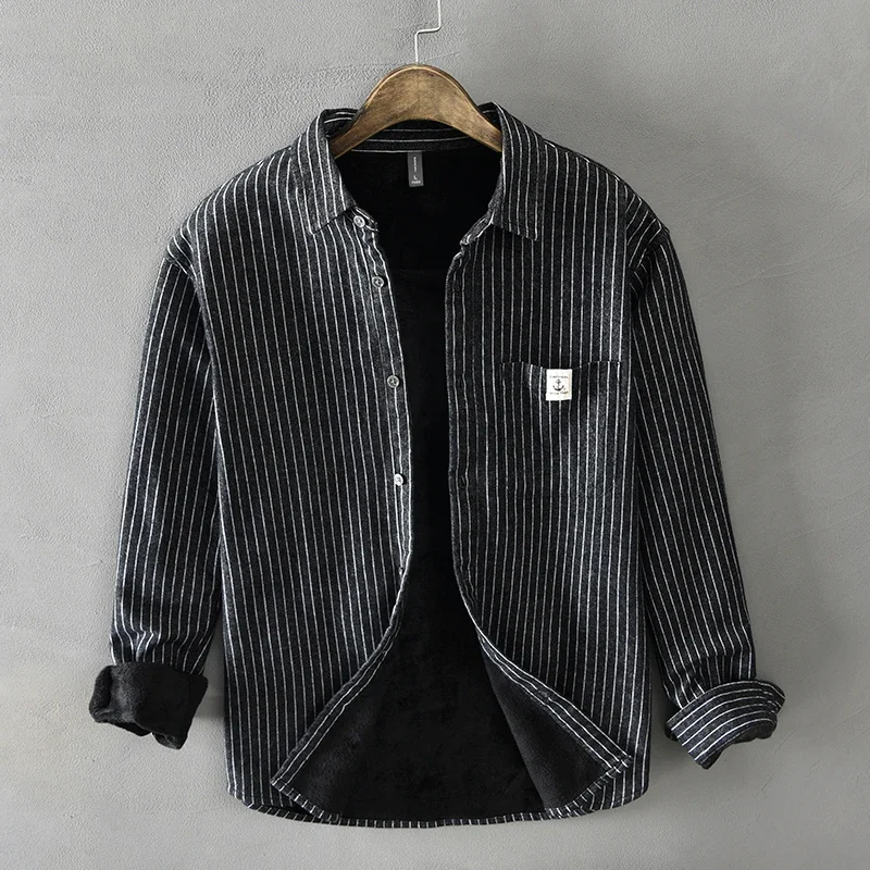 Hommes hiver mode polaire doub - Flannel Shirt Lined avis et prix