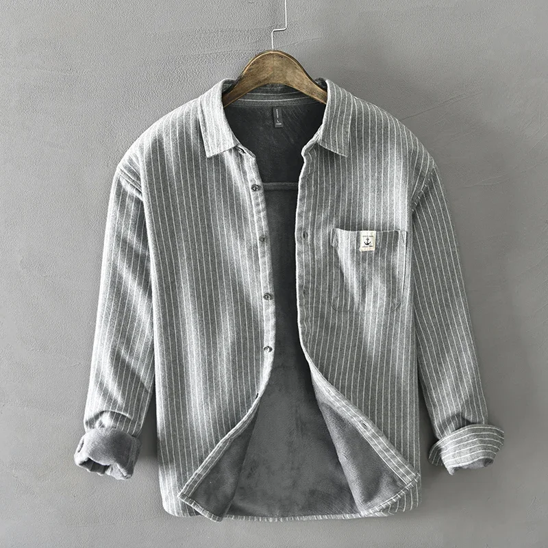 Hommes hiver mode polaire doub - Flannel Shirt Lined avis et prix