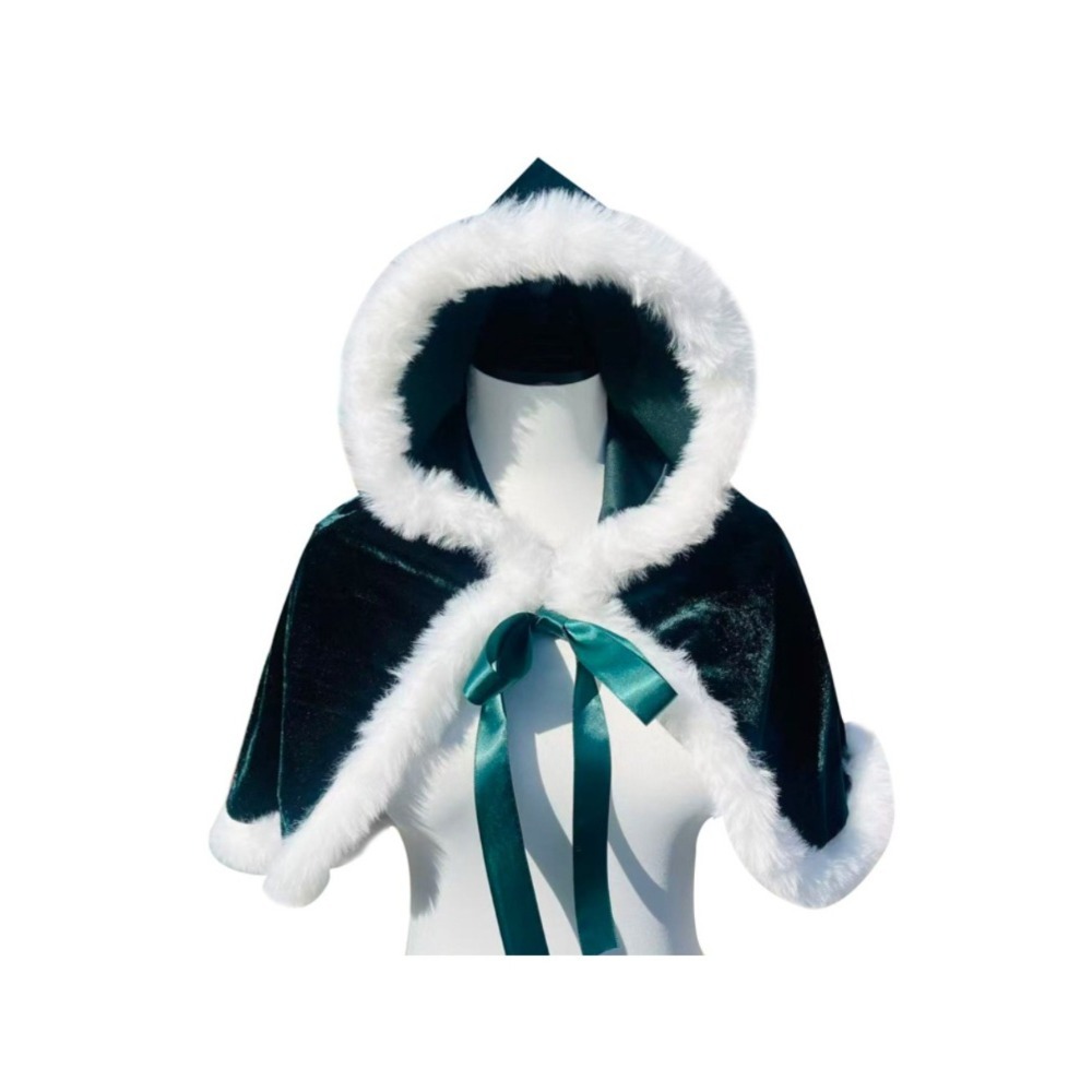 Cape courte à capuche en velou - Shawl Wrap Winter avis et prix