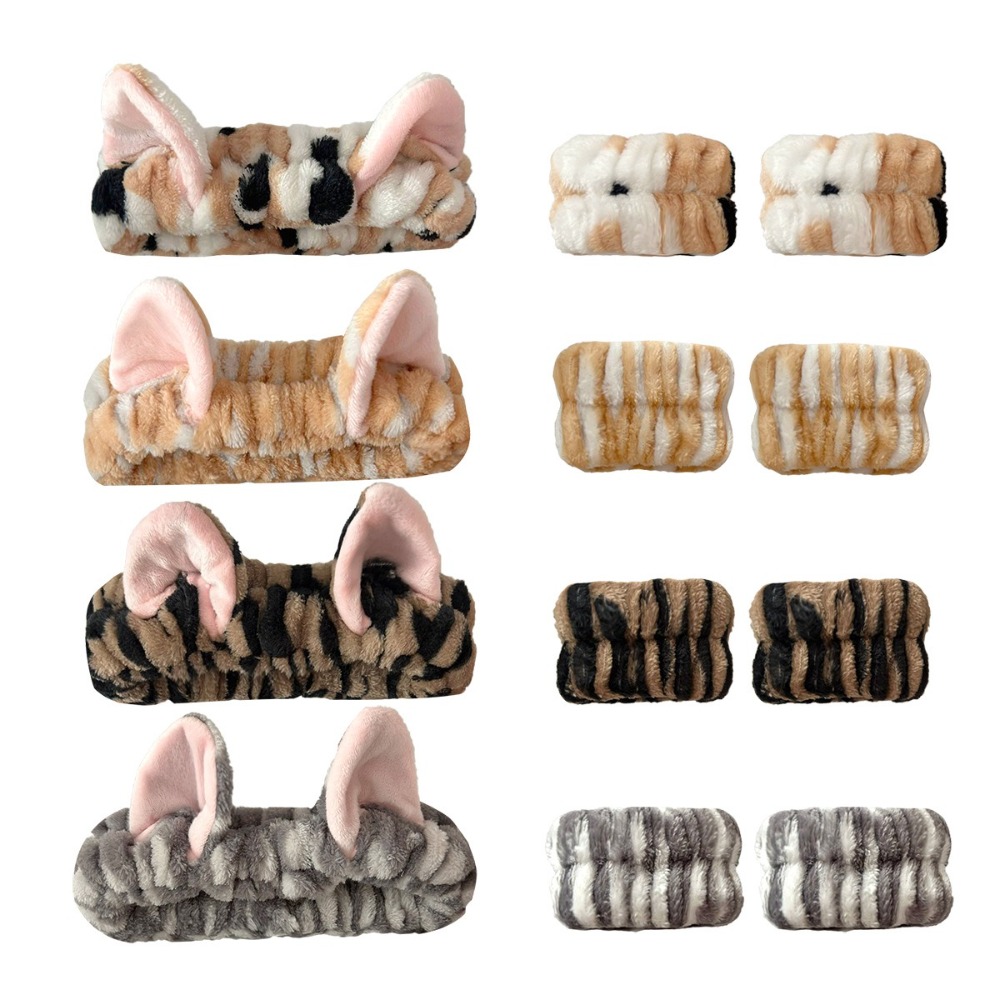 3 pièces/ensemble imprimé léop - Winter Headband Fleece avis et prix
