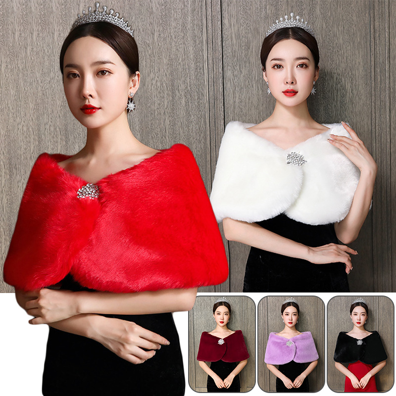 Châle de mariée en fausse four - Shawl Wrap Winter avis et prix