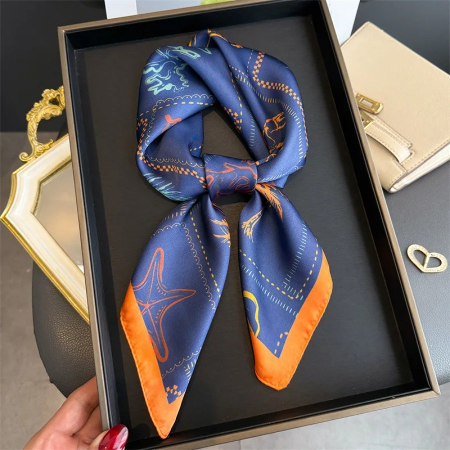 Foulard carré en soie imprimé  - Shawl Wrap Winter avis et prix